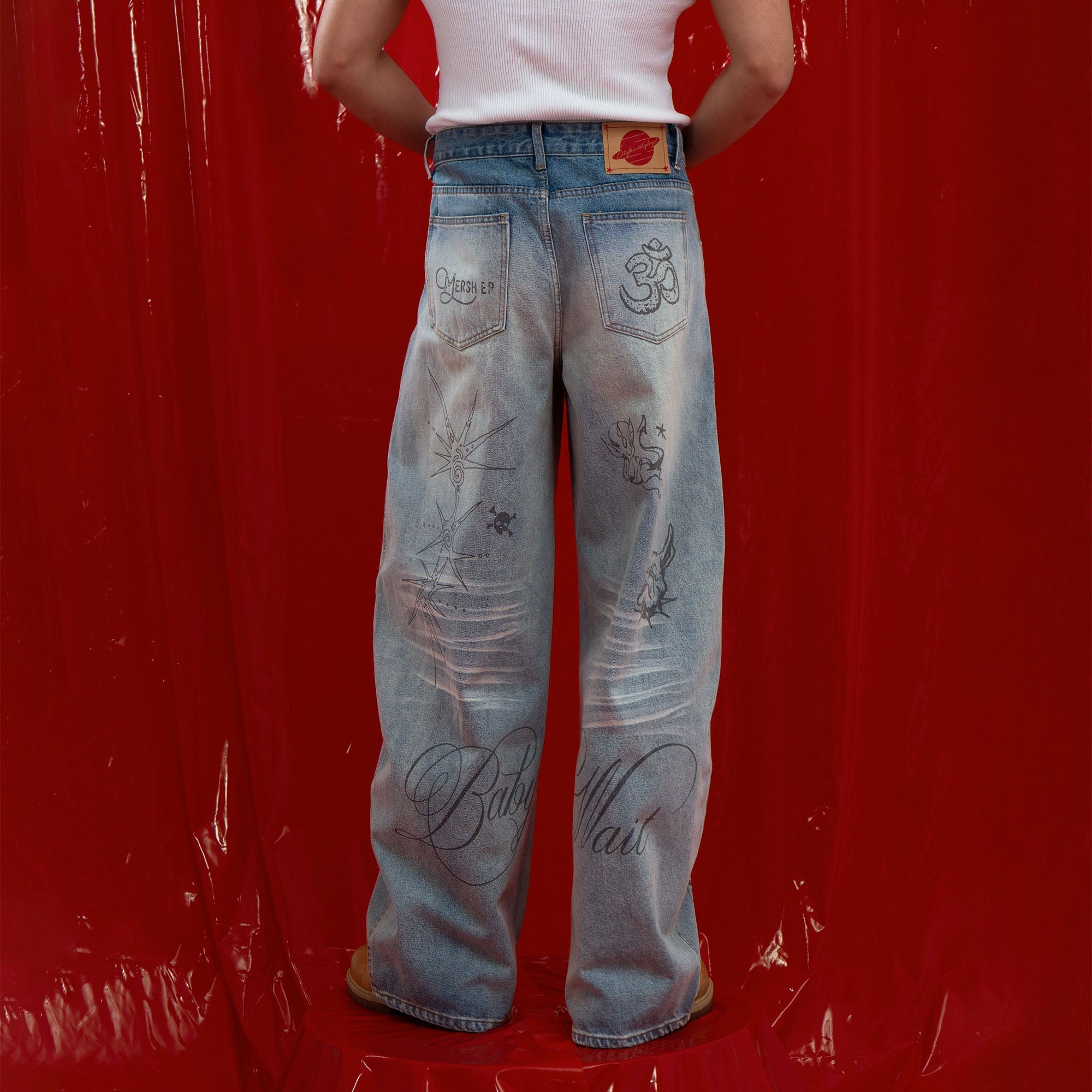 CLP Washed Graffiti Jeans
