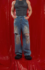 CLP Distressed Ripped Brushed Jeans