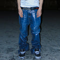 PCCVISION Resin-Coated Flared Jeans