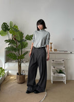 OKAYTHXBYE Essential Pleat Wide-Leg Trousers