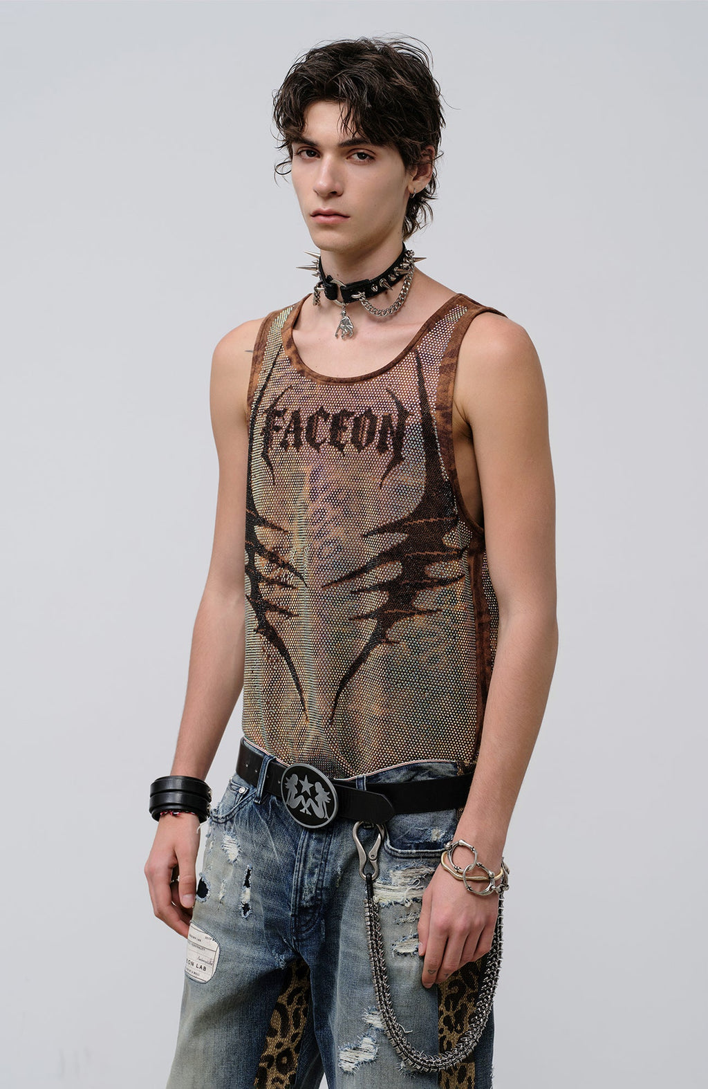 FACEONLAB Venom Diamond Punk Tank Leopard