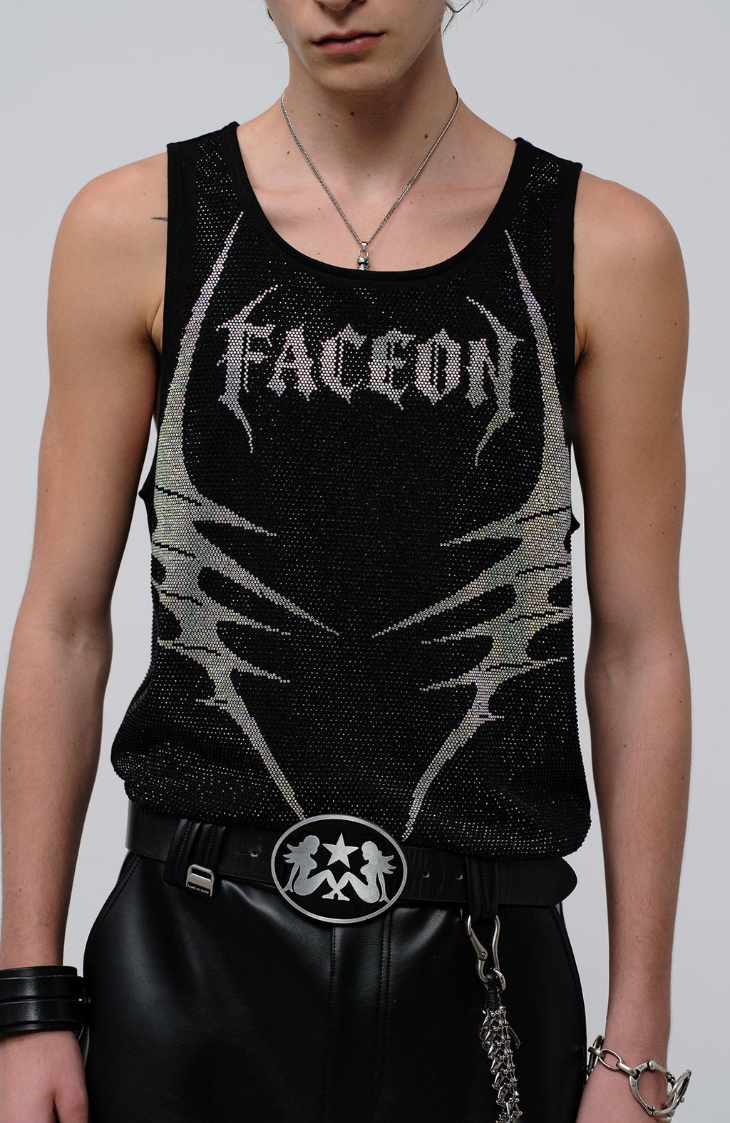 FACEONLAB Venom Diamond Punk Tank Black