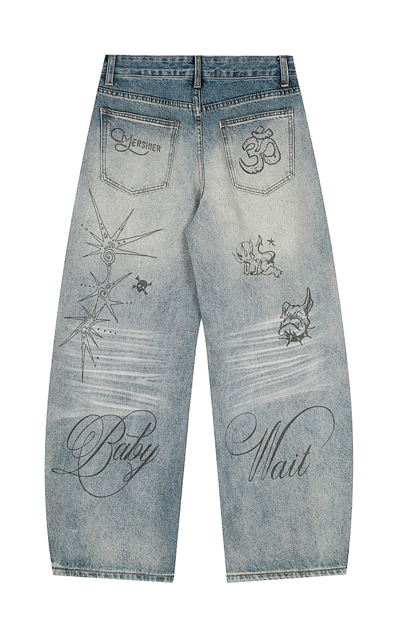 CLP Washed Graffiti Jeans