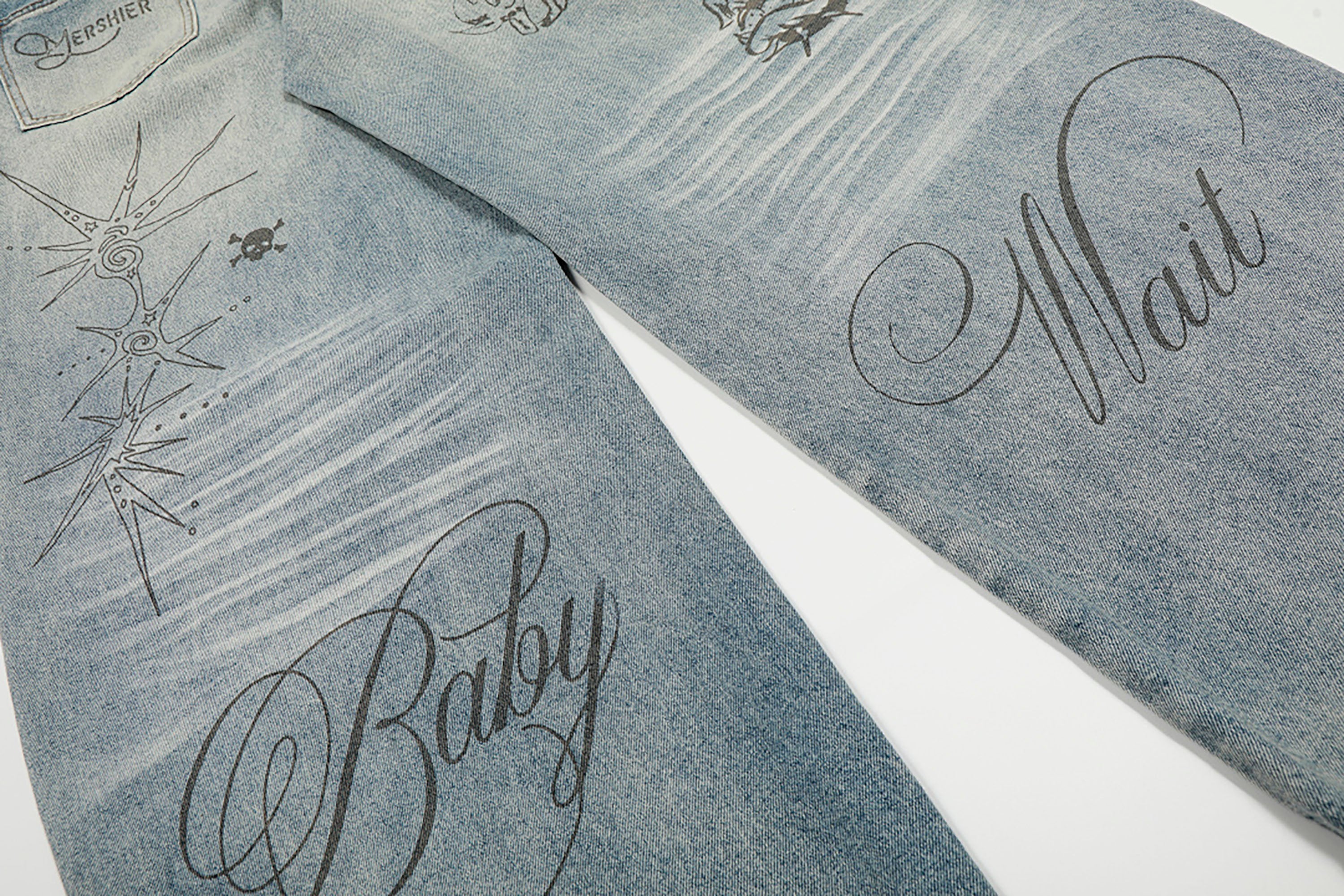 CLP Washed Graffiti Jeans