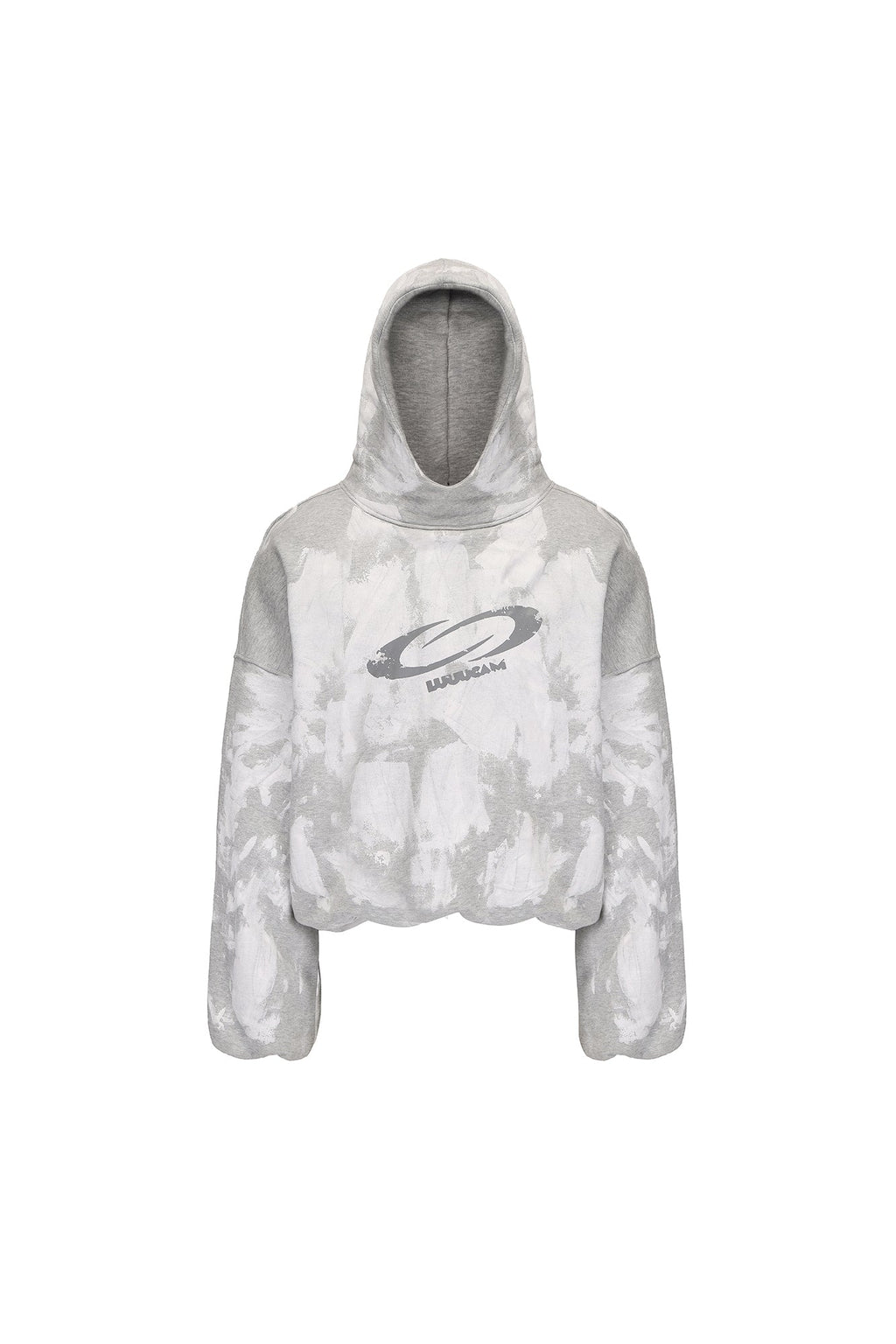 LUUUCAM Brush-Paint Faded Logo Hoodie