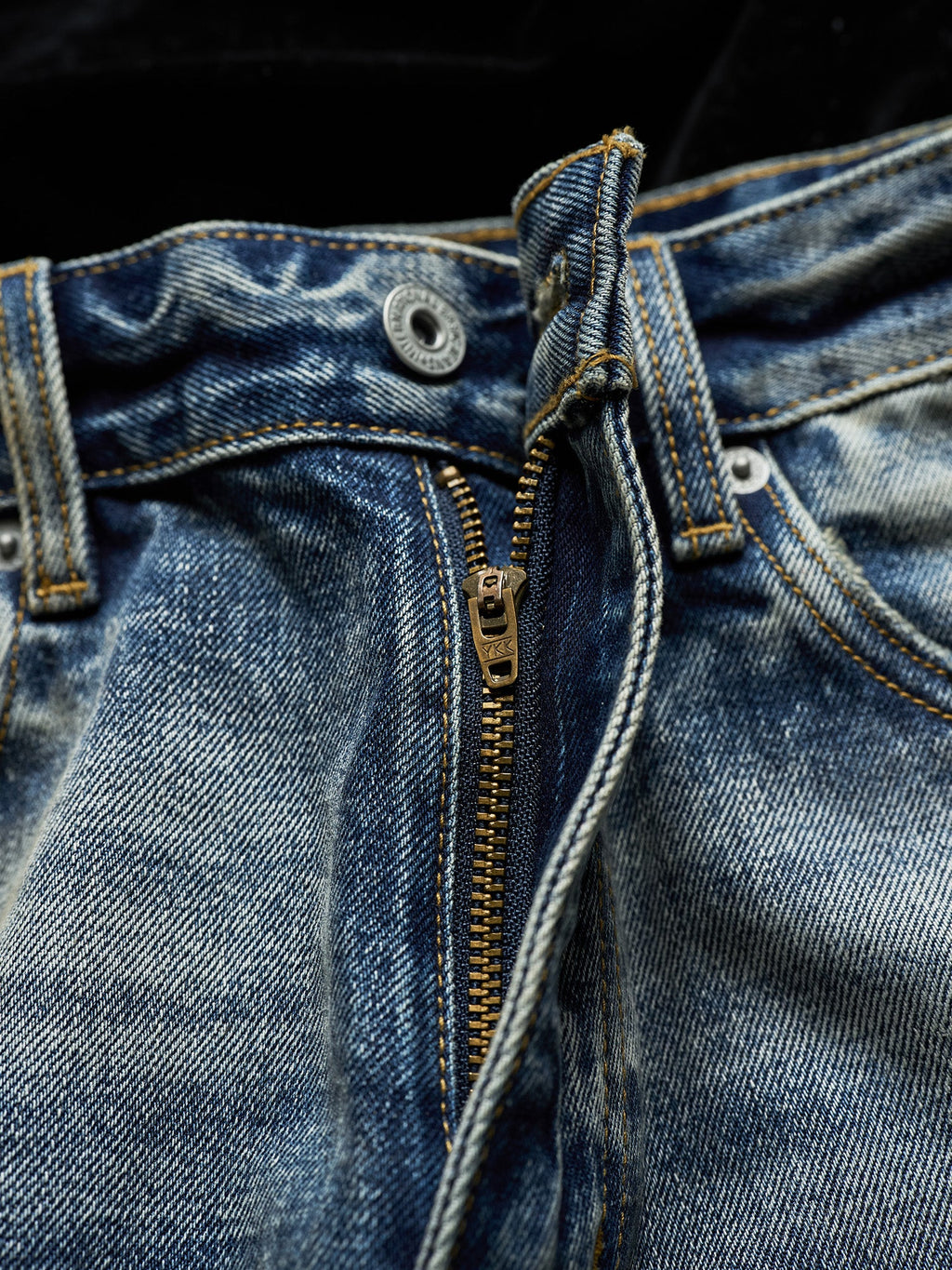 NEIGBORL Whiskering Washed  Straight-Leg Jeans