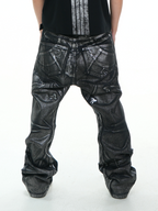 VINKID Coated Pigeon Graphic Jeans