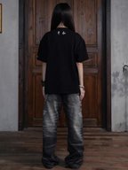 VINKID Faded Pigeon Embroidered Jeans