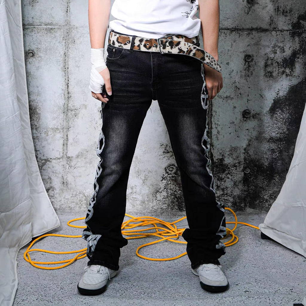VINKID Peace Graphic Washed Jeans