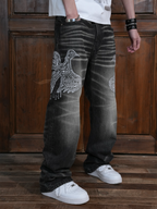 VINKID Faded Pigeon Embroidered Jeans
