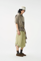GONGHE REPUB Patchwork Check Relaxed Shirt