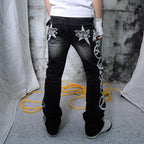 VINKID Peace Graphic Washed Jeans