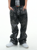 VINKID Coated Pigeon Graphic Jeans