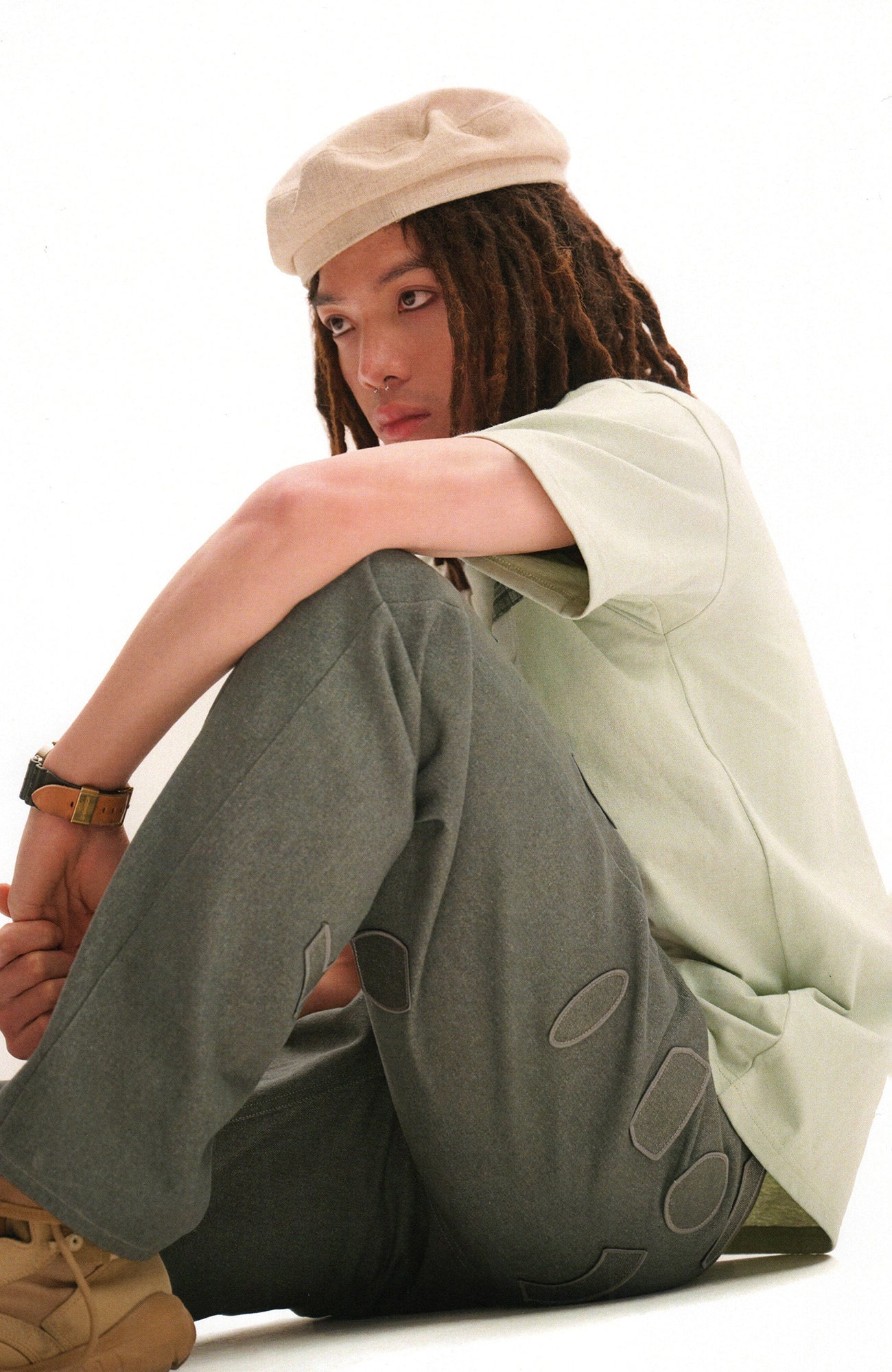 URBAN+FOREST Minimal Patch Straight-Leg Denim