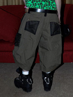PCCVISION Contrast Panel Pleated Utility Shorts