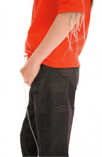 URBAN+FOREST Minimal Patch Straight-Leg Denim