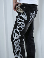 VINKID Peace Graphic Washed Jeans