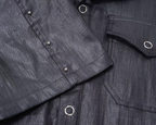 ESAIAS Studded Waxed Linen Belted Half Shirt