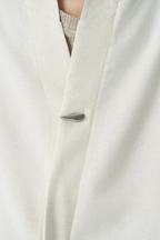GONGHE REPUB Tencel-Linen Open-Collar Shirt