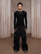 DND4DES Asym Buttoned Wool-Blend Oversized Pants