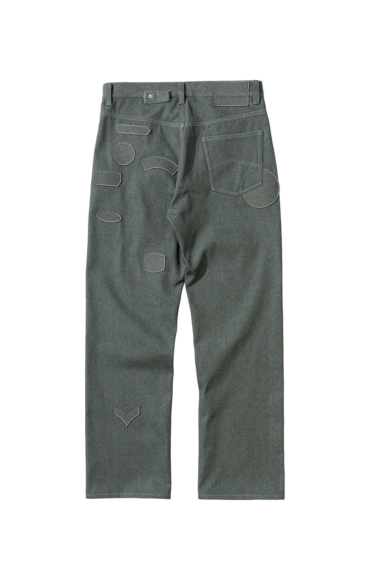 URBAN+FOREST Minimal Patch Straight-Leg Denim