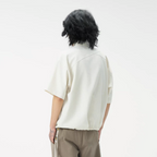 GONGHE REPUB Tencel-Linen Open-Collar Shirt