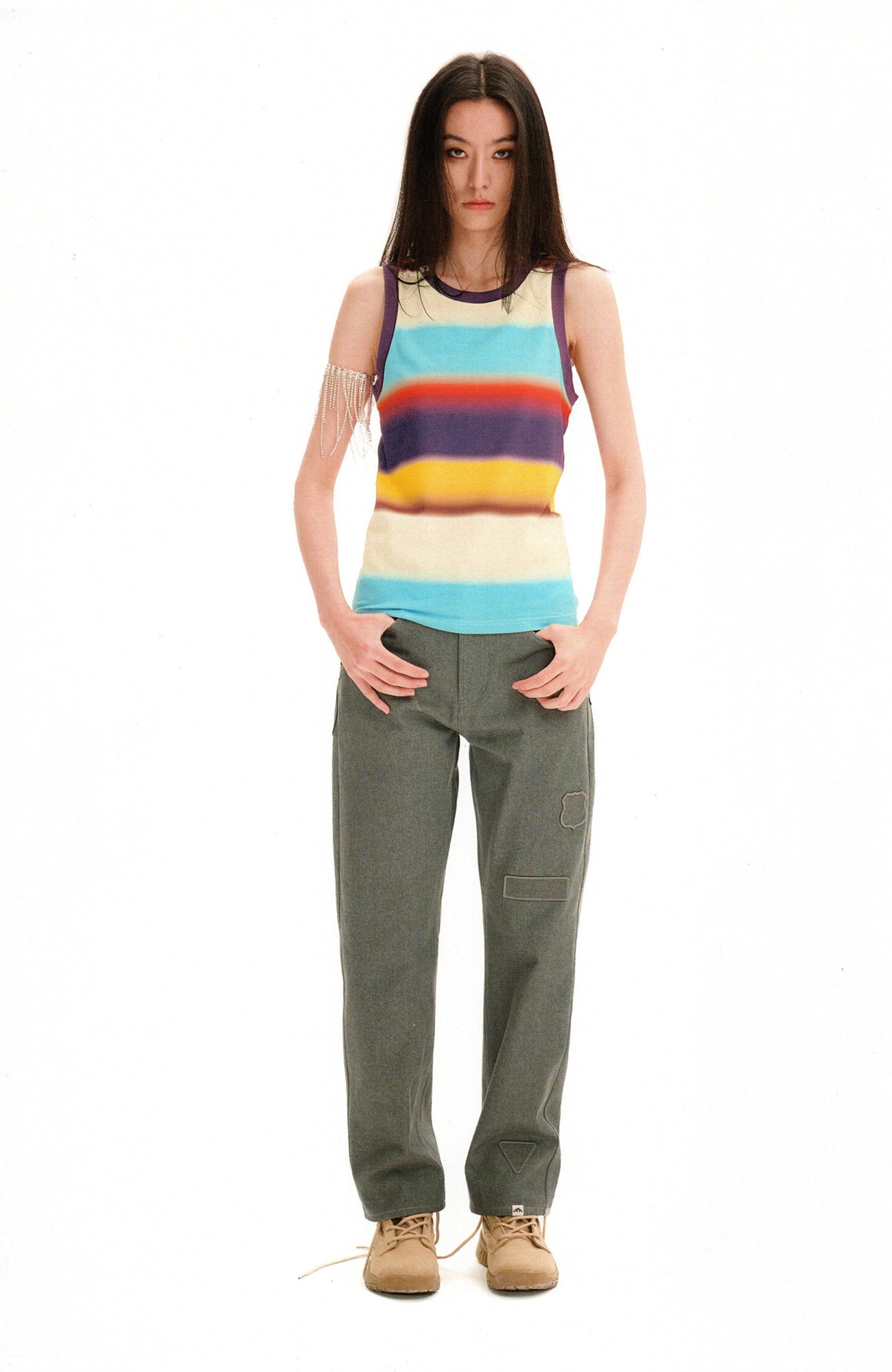 URBAN+FOREST Minimal Patch Straight-Leg Denim