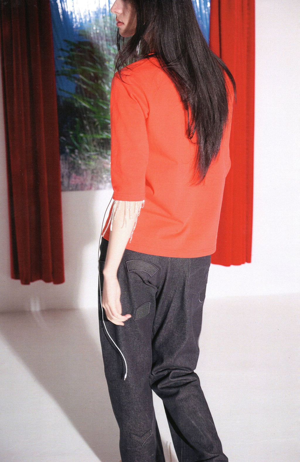 URBAN+FOREST Minimal Patch Straight-Leg Denim