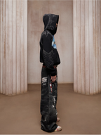 DND4DES Triple-Waist Graphic Wide-Leg Denim Pants