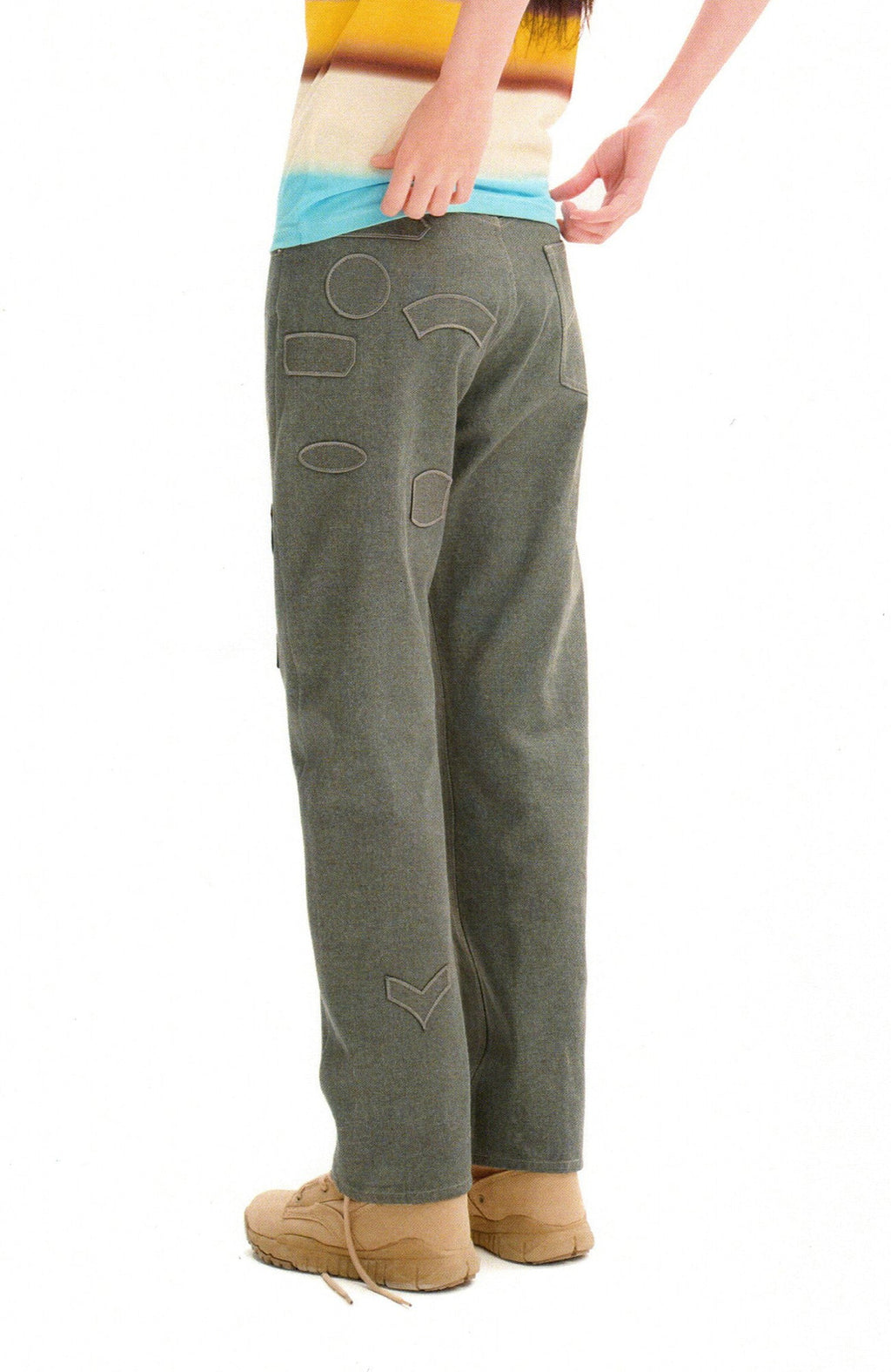 URBAN+FOREST Minimal Patch Straight-Leg Denim