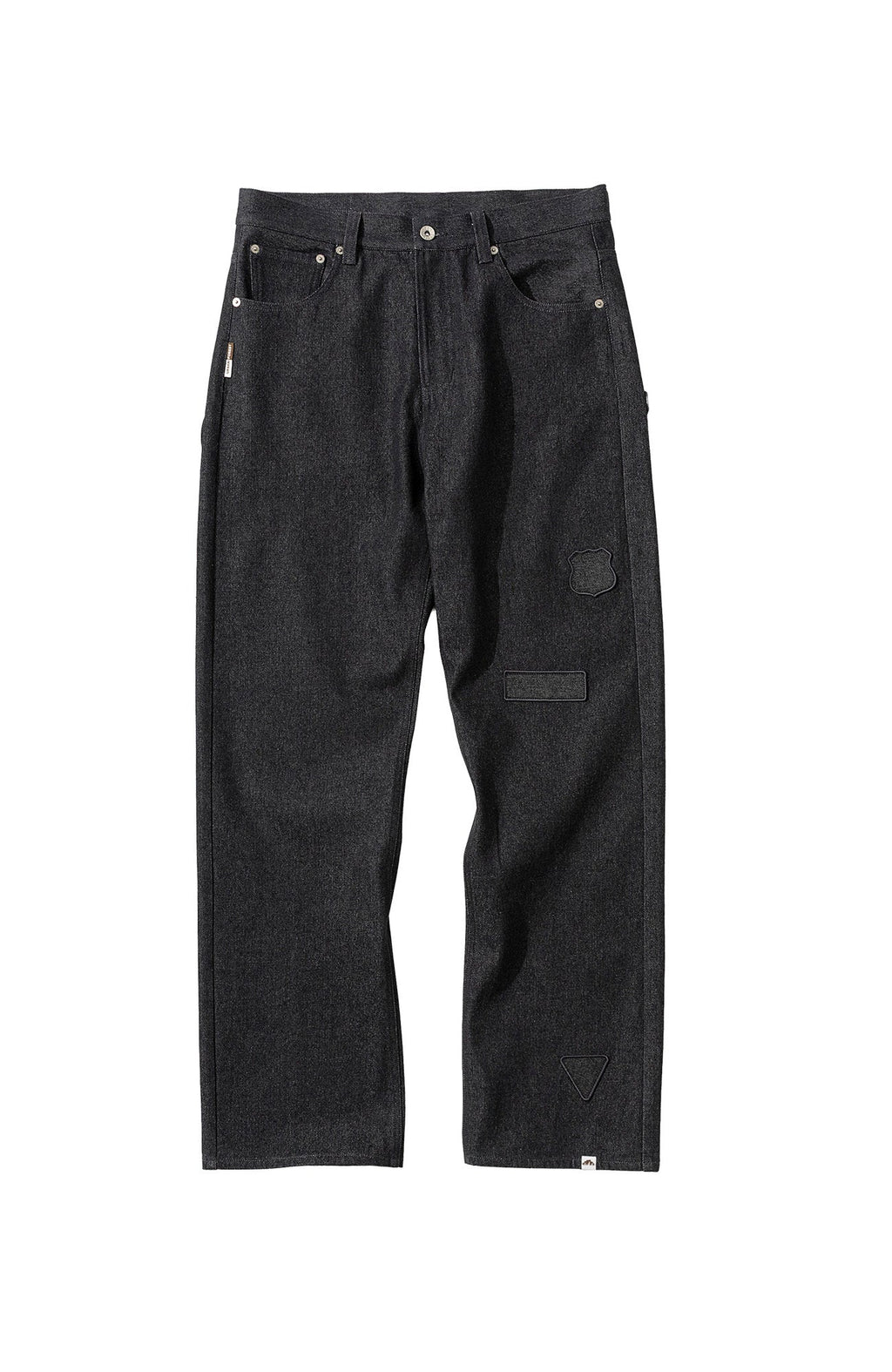 URBAN+FOREST Minimal Patch Straight-Leg Denim