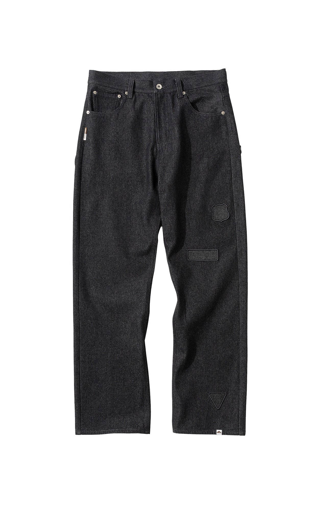 URBAN+FOREST Minimal Patch Straight-Leg Denim