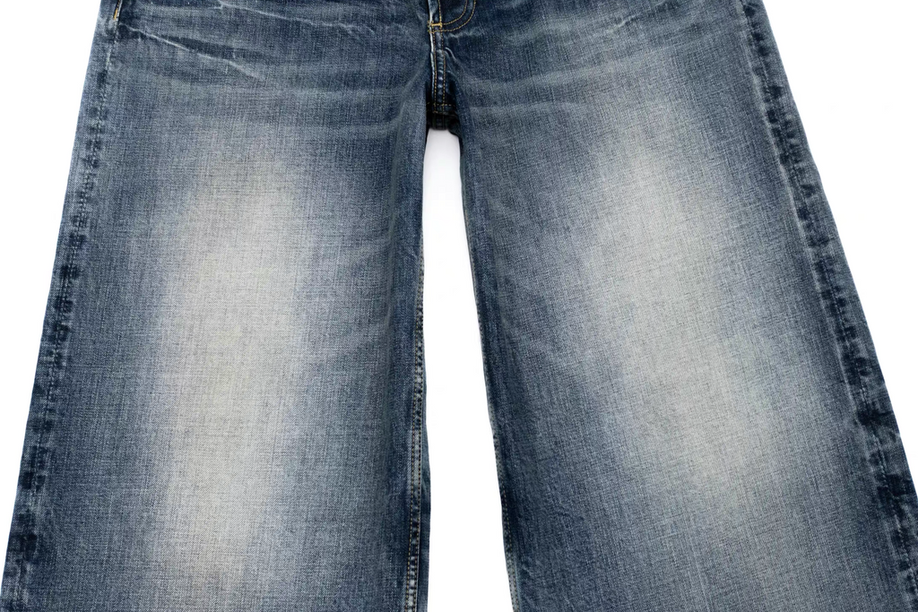 IN EXISTENCE x i Washed Lightning Fade Wide-Leg Jeans Blue