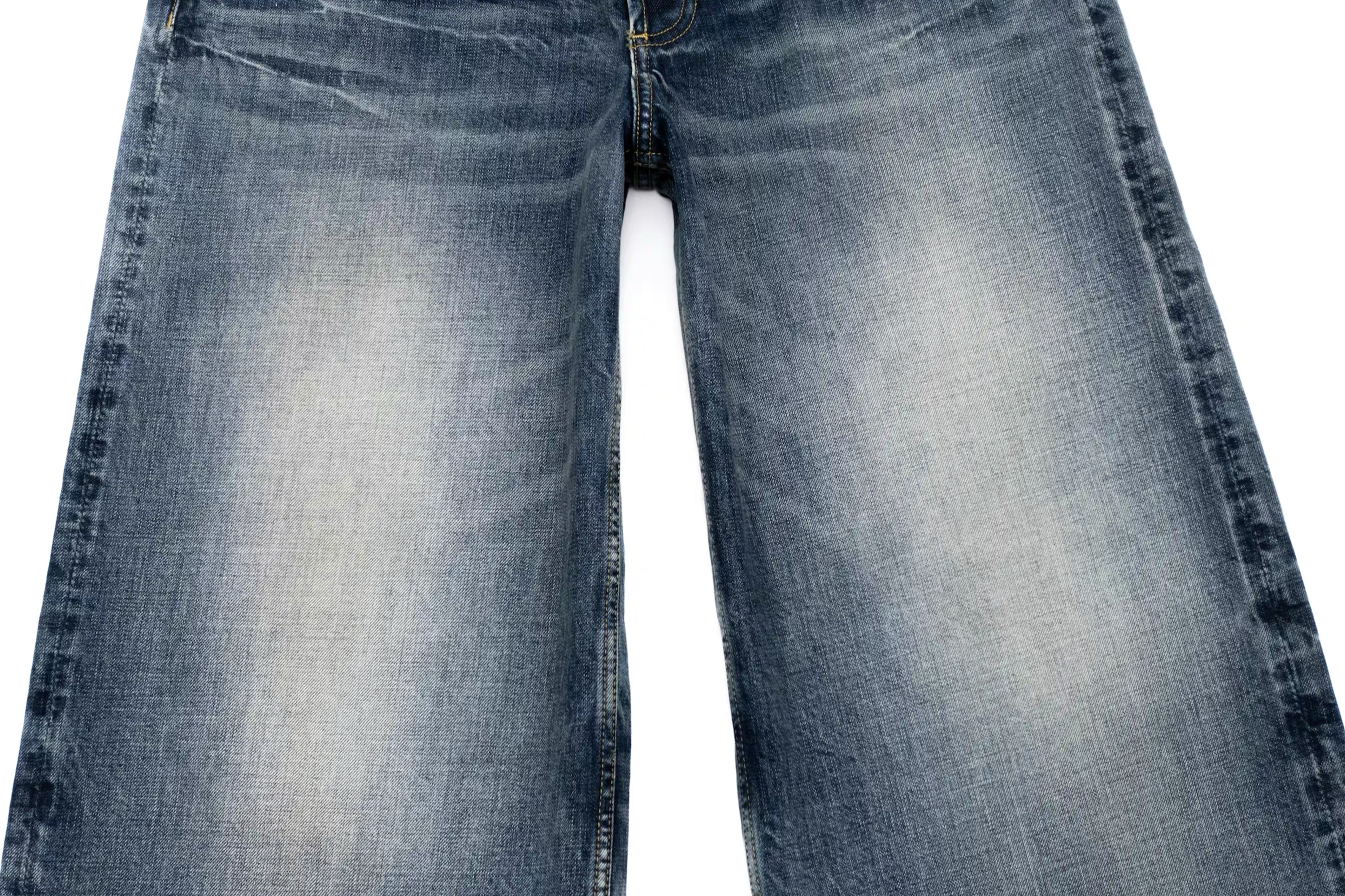IN EXISTENCE x i Washed Lightning Fade Wide-Leg Jeans Blue