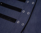 ESAIAS Asymmetrical Rivet-Strap Half Shirt