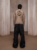 DND4DES Asym Button-Fly Ruched Baggy Jeans