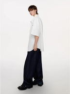TIWILLTANG Draped Camp-Collar T Shirt