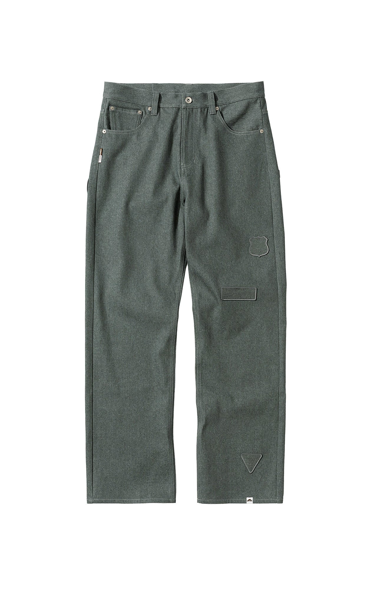 URBAN+FOREST Minimal Patch Straight-Leg Denim