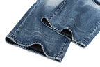 IN EXISTENCE x STM Washed Patched Distressed Straight Jeans