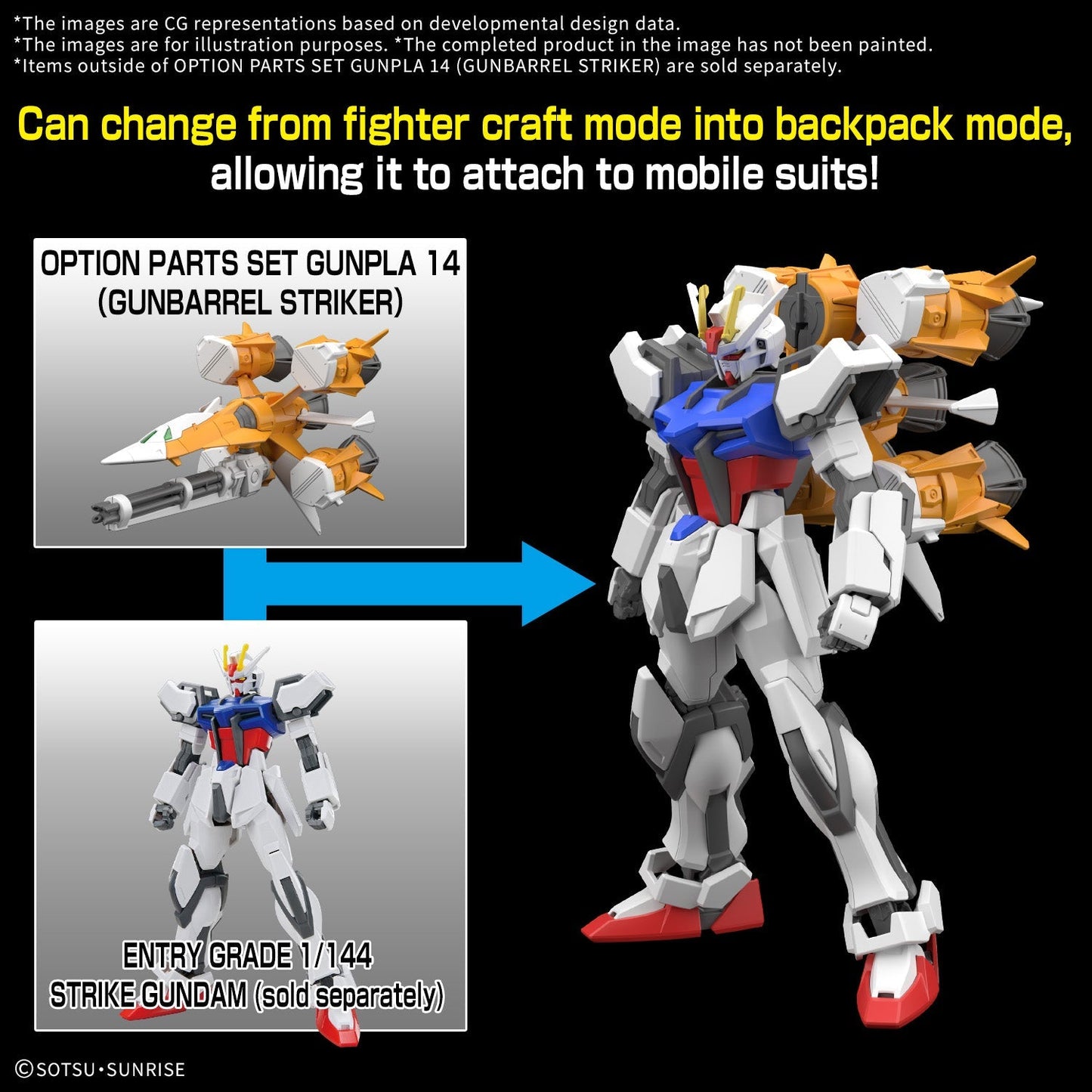 Gundam 1/144 Gunpla Option Parts Set 14 (Gunbarrel Striker) Model Kit
