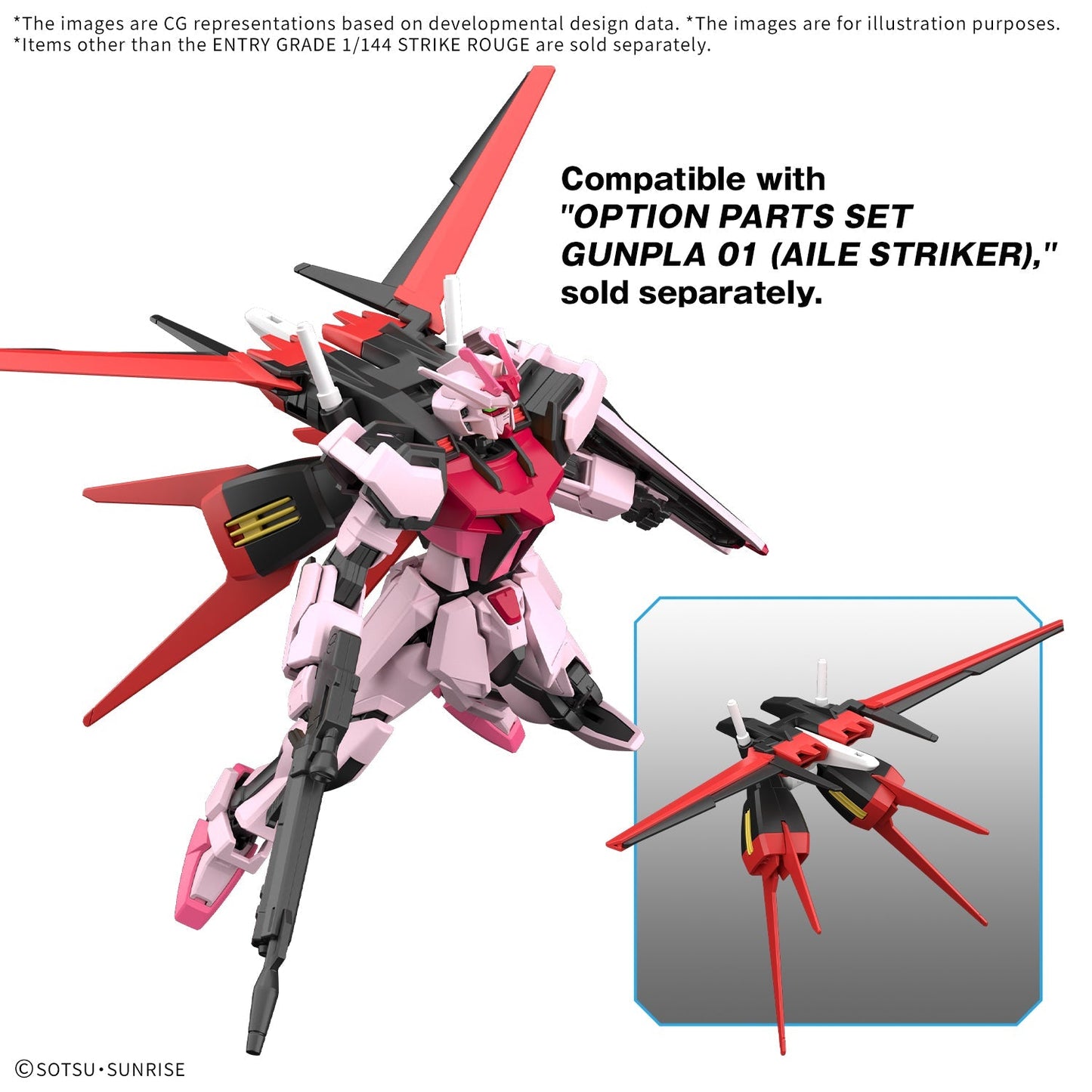 Gundam 1/144 EG Entry Grade MBF-02 Strike Rouge Model Kit