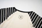 VENTUREK Punk Graphic Multi-Zip Striped Raglan Long-Sleeve Tee