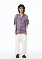 EPIC POETRY Dandelion Cuban Half Shirt Purple