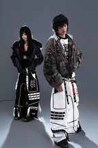 PCCVISION Studded Embroidered Baggy Pants