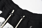 VENTUREK Graffiti Flame Graphic Drawstring Shorts
