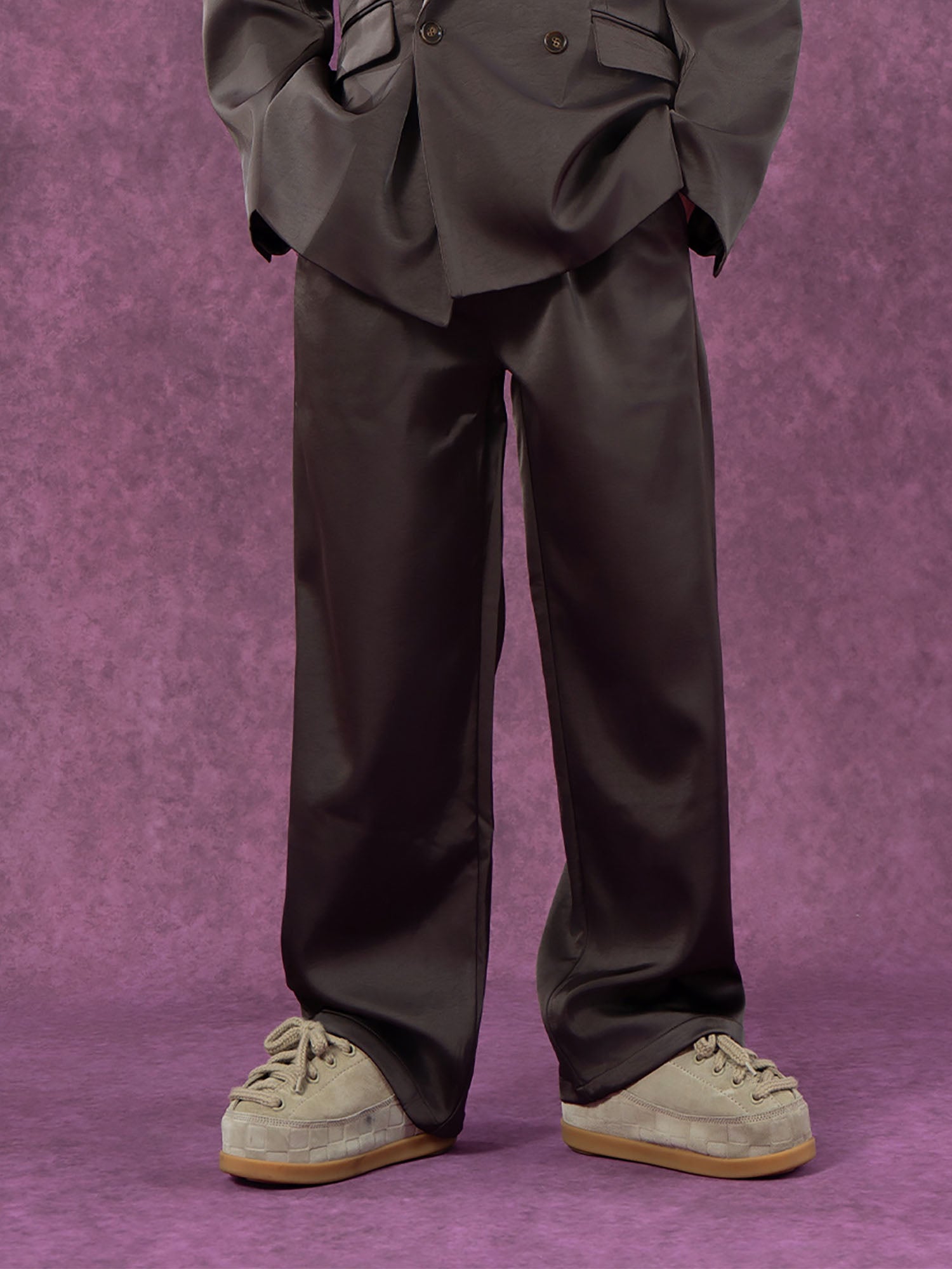 CLP Satin Straight-Leg Pants