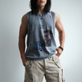 NEIGBORL Distressed Washed Graphic Tank Top
