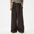 GONGHE REPUB Damask Jacquard Wrap-Tie Pants