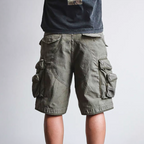 NEIGBORL Washed Multi-Pocket Cargo Shorts