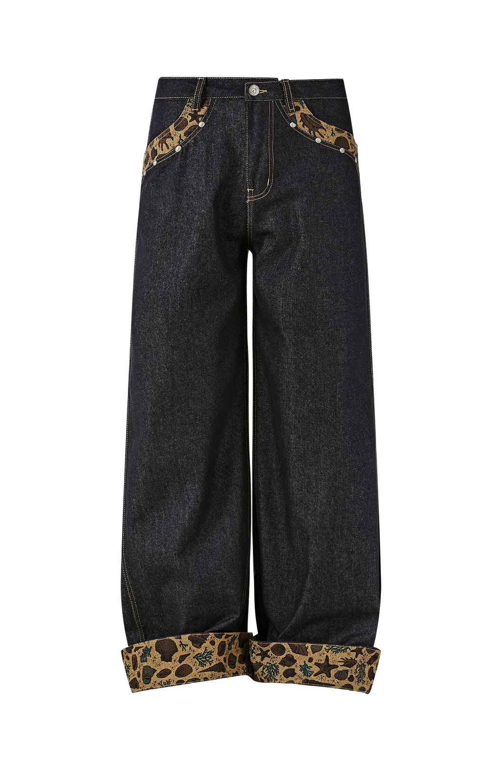 PASET Barn Cuffed Wide-Leg Jeans